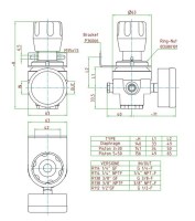 Reduktor tlaku G1 / 4w max 50bar 3-30 bar R114 3-30