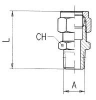 Rovná krútená vsuvka R3/4z pre rúrku 22 10480NO 22-3/4