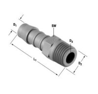 Rovná závitová vsuvka G3/8 pre hadicu 12, PA 31.144