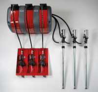 Stacionárna sada na výdaj oleja pre 208l sudy.