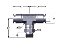 T-konektor G1/4 s, pre hadicu 8, ES 855.014-8 ES