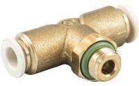 T-konektor otočný pre 4-8 hadíc, vonkajší závit G, tlak 20bar, séria 59216, mosadz CW510L