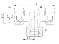T-konektor so závitom pre 35 hadicu, ES ES 143