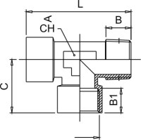 T-kus so závitom T WWZ G1 / 8 4050 1/8