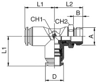 T-kus T otočný G1/4z pre hadicu 6 50226 6-1 / 4