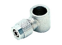 Telo pre banjo armatúry s krúteným uhlom, séria 1000, poniklovaná mosadz