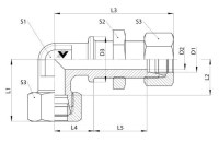 Uhlová prepážková spojka pre rúrku 35, ES. ES 189