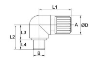 Uhlová vsuvka G1/8 s, pre 4/6 hadicu, PFA 140.51.603