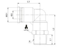 Uhlová vsuvka R 3 / 8z pre hadicu 12, TS 126.038-12