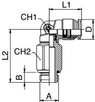 Uhlová vsuvka zástrčky rev. G1 / 4z pre hadicu 10 57126 10-1 / 4