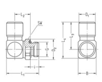 Uhlová vsuvka zástrčky rev. G1 / 8 pre 8 hadice, mosadz; FPM VT2686-0206