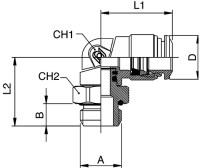 Uhlová vsuvka zástrčky rev. G3/8z pre 6mm hadicu 57116 6-3/8