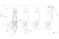 Uhlový poistný ventil pre vodu DN32 G11/2-G2 Potw = 28 bar 851W,40/50-28