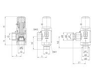 Uhlový pretlakový ventil pre paru z nerezovej ocele G3/4" Reg 0,2-1,2 bar 418P.20.0.2-1.2