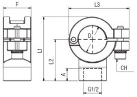 Upínacia vsuvka/vývod s GW 63-1/2 NPTF, sys. Nekonečno 90248 63-1 / 2