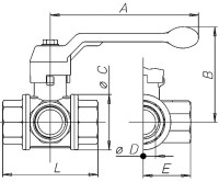 Vč.ul. DELTA "L" 3/4" www trojcestný, mosadz, do 10 bar 1150N205