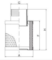 Vstupný filter G1 1/4", 100um filtrácia, kovový FI6040
