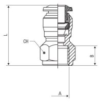 Vsuvka priama G1/2w pre hadicu 10, FKM 40030V 10-1/2