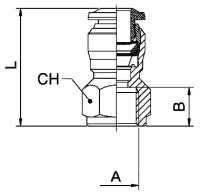 Vsuvka priama G1 / 4w na hadicu 4 50030 4-1 / 4