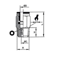 Vsuvka priama R1/8 pre 12 hadíc, MN, FKM 844.014-12