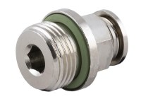 Vsuvka priama, vonkajší závit G, rada 40000V, tlak 30bar, poniklovaná mosadz, tesnenie FKM