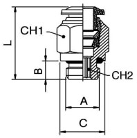 Vsuvka rovná M12X1,25 pre hadicu 6 50020 6-M12X1,25