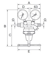 Vysokotlakový reduktor 1/4 vo vnútri, 1-100 bar, 2700 l/min 639,12