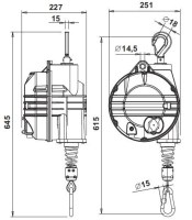 Vyvažovačka 90-100 kg L = 2100mm 9509