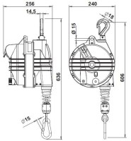 Vyvažovačka 90-105 kg L = 2000 mm 9371