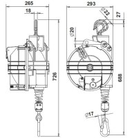 Vyvažovačka s gumovým puzdrom 60-70 kg 9441G