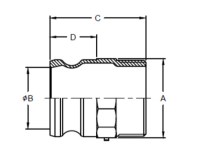 Zástrčka Camlock F konektora, G5" samec, ES 116.50-ES