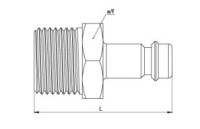 Zástrčka DN6, GZ1 / 4'' ISO 6150 C 423,61