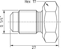 Zástrčka GZ 1/4" kužeľ 120° 3000 bar 19 950 1600