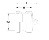 Zástrčka pre spojky Camlock, DP veľkosť 6", DN125 119,60