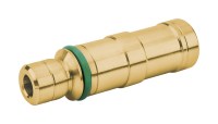 Zásuvkový adaptér, typ C, pre 6-10 hadíc, bez uzáveru, jednoduché tesnenie, pre vákuum, Eisele, tlak 16 bar, mosadz