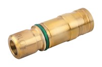 Zásuvkový adaptér, typ C, pre 6-10 hadíc, nekvapkajúci, dvojité tesnenie, Eisele, tlak 24 bar, mosadz