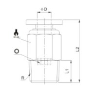 Zátkový uzatvárací ventil, priamy, závit G3/8, pre hadicu 10 195.3810