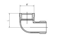 Závitové koleno WZ G2", SS316 5020 2 ES