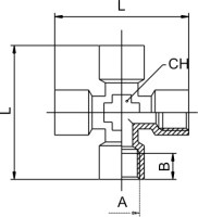 Závitový kríž WWWW G1 / 4w 6020 1/4