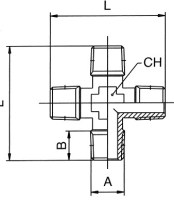 Závitový kríž ZZZZ G1 / 2z 6030 1/2