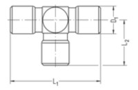 zlotý. zástrčka. s 2 tesneniami rovný T-kus 6 (6/4) VT1478-0400CNI